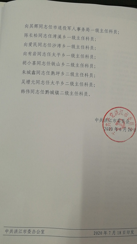 关于谢望湘等同志职级的通知